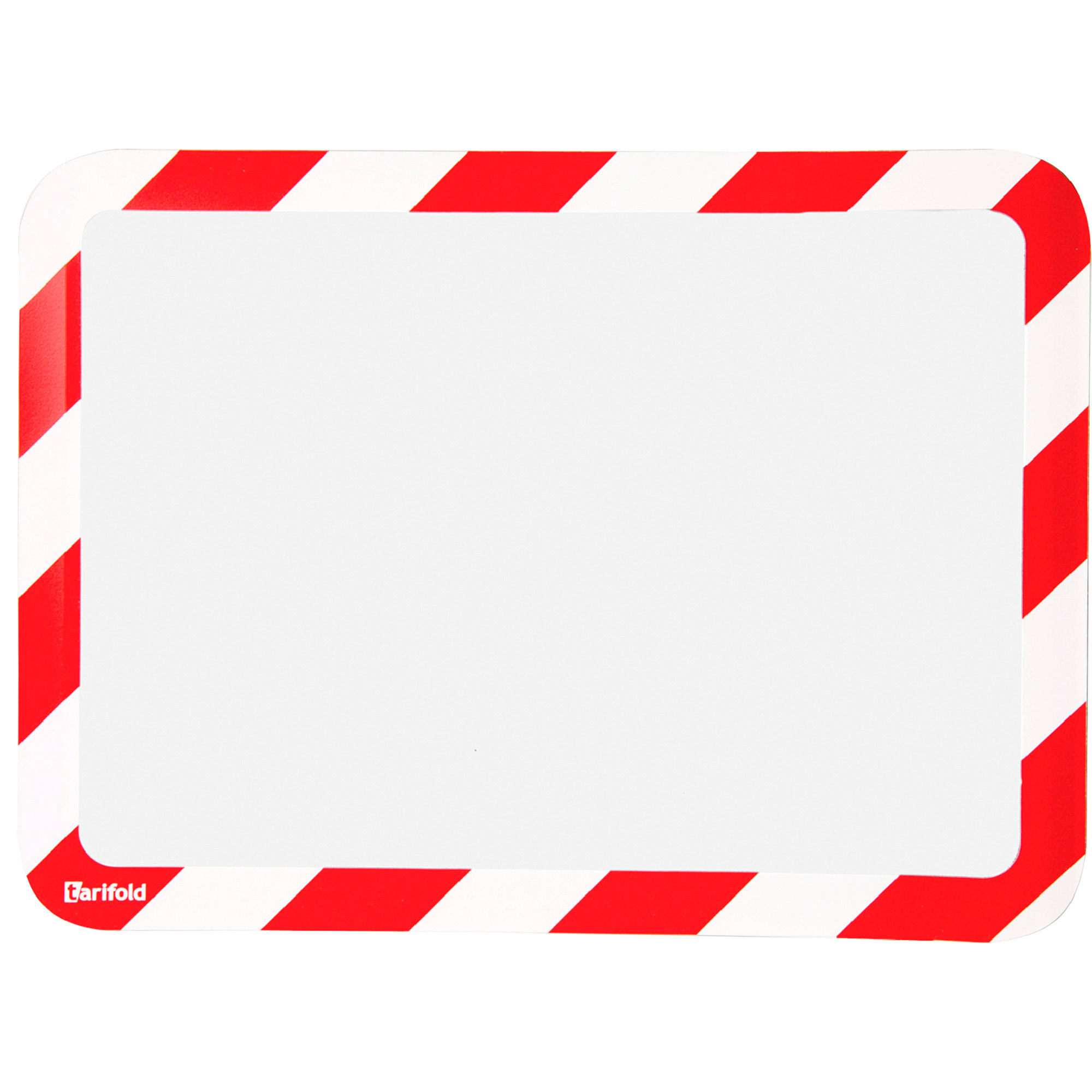 Tarifold Magnetic Self-Adhesive Safety Display Pocket 2-Pack, Red/White, 10in.L x 12in.W, Model# P194993